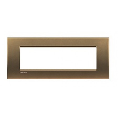 Placa ornament 7 module metal Bronz Bticino Living Light